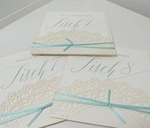 Tischnummern Hochzeit