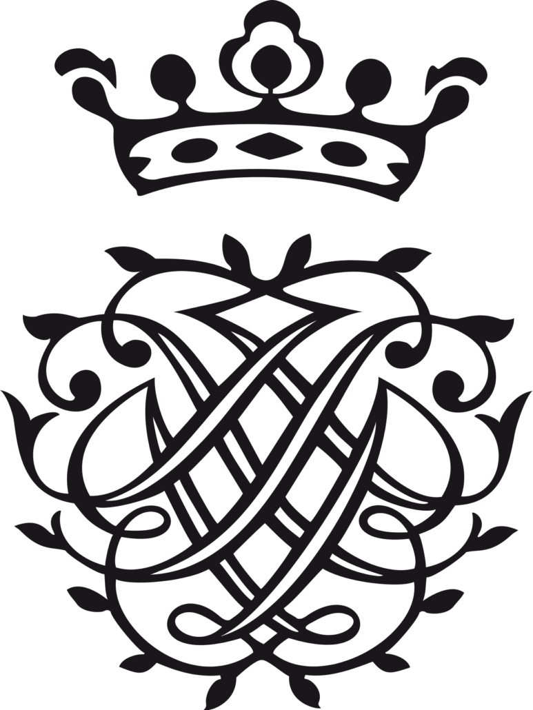 Hochzeitslogos und Monogramme -Beispiel Spiegelmonogramm