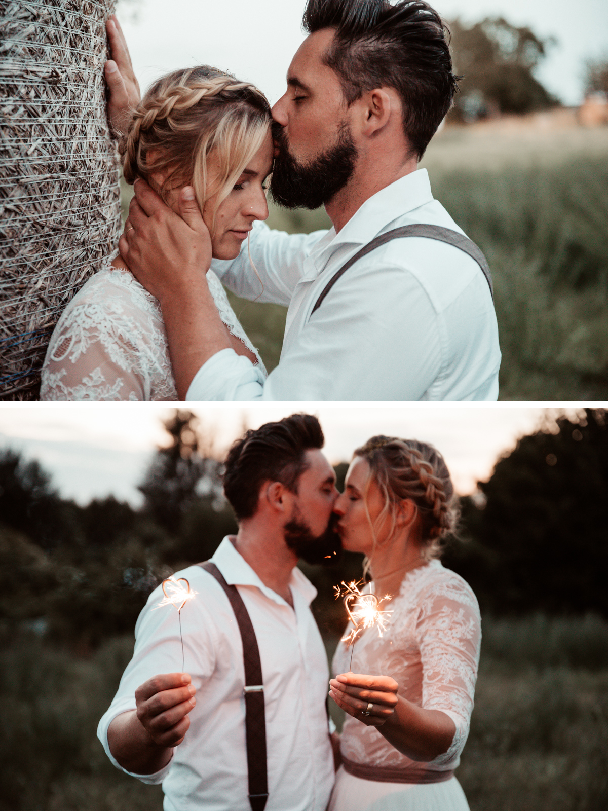 Boho-Hochzeit Brautpaar